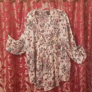 Torrid sheer flower print tunic